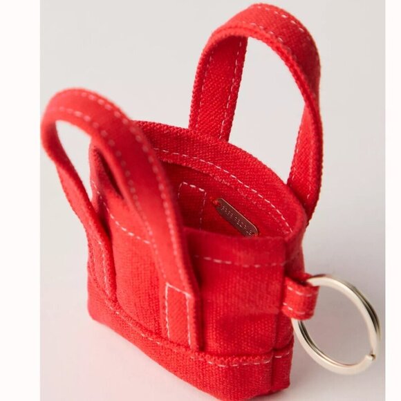 #53 NWT Free People Mini Caravan Bag Charm in Red - Picture 3 of 4